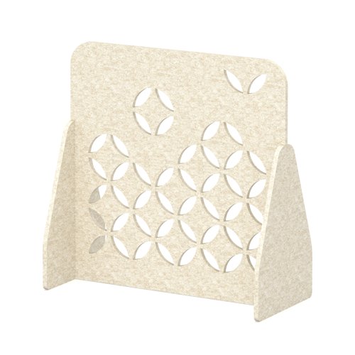 Sch! Acoustic Floor Standing Screen - Petal - Linen Beige - 1200mm