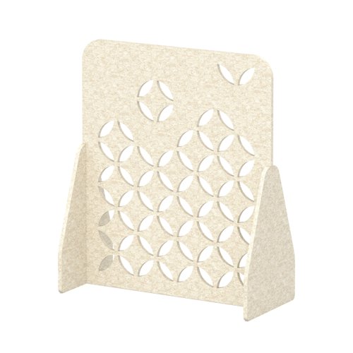 Sch! Acoustic Floor Standing Screen - Petal - Linen Beige - 1400mm