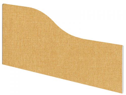 Impulse Plus Wave 450/600 Desktop Screen Beige Fabric Light Grey Edges