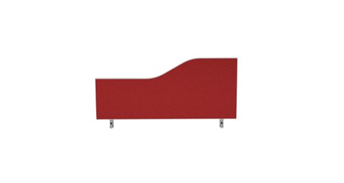 Impulse Plus Wave 450/800 Desktop Screen Burgundy Fabric Light Grey Edges (Made-to-order 10 working day lead time)