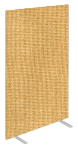 SCR10217 Impulse Plus Oblong 1800/600 Floor Free Standing Screen Beige Fabric Light Grey Edges