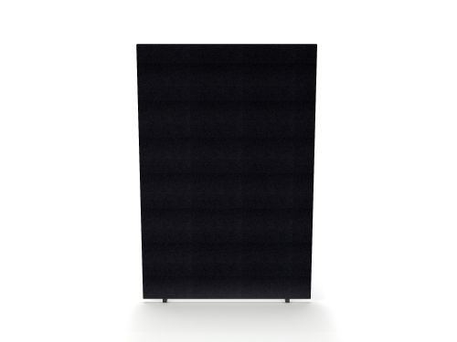 Impulse Plus Oblong 1800/1200 Floor Free Standing Screen Black Fabric Light Grey Edges