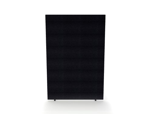 Impulse Plus Oblong 1800/1200 Floor Free Standing Screen Black Fabric Light Grey Edges Dynamic