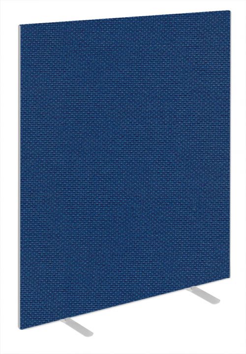 Impulse Plus Oblong 1800/1200 Floor Free Standing Screen Powder Blue Fabric Light Grey Edges