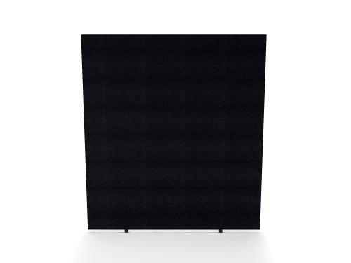 Impulse Plus Oblong 1800/1400 Floor Free Standing Screen Black Fabric Light Grey Edges