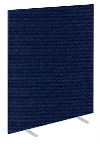 Impulse Plus Oblong 1800/1400 Floor Free Standing Screen Royal Blue Fabric Light Grey Edges SCR10260