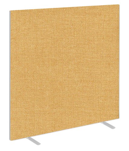 Impulse Plus Oblong 1800/1500 Floor Free Standing Screen Beige Fabric Light Grey Edges  SCR10262