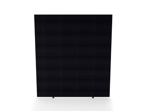 Impulse Plus Oblong 1800/1600 Floor Free Standing Screen Black Fabric Light Grey Edges