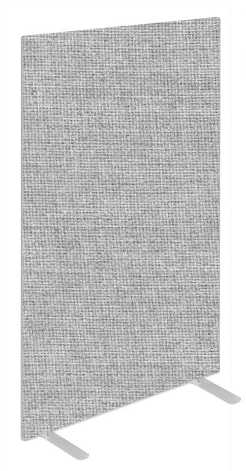 Impulse Plus Oblong 1650/600 Floor Free Standing Screen Light Grey Fabric Light Grey Edges