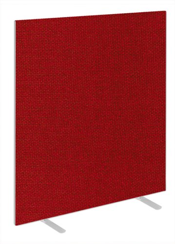 Impulse Plus Oblong 1650/1000 Floor Free Standing Screen Burgundy Fabric Light Grey Edges Dynamic