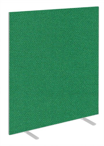 Impulse Plus Oblong 1650/1000 Floor Free Standing Screen Palm Green Fabric Light Grey Edges