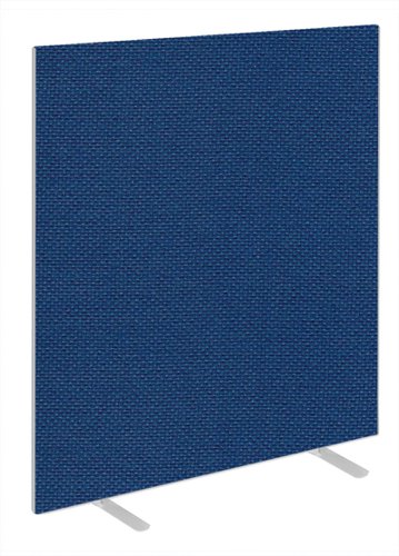 Impulse Plus Oblong 1650/1000 Floor Free Standing Screen Powder Blue Fabric Light Grey Edges
