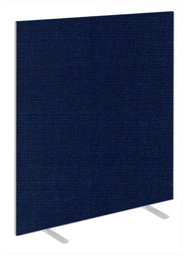 Impulse Plus Oblong 1650/1000 Floor Free Standing Screen Royal Blue Fabric Light Grey Edges