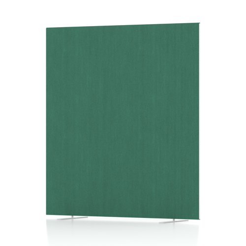 Impulse Plus Oblong 1650/1500 Floor Free Standing Screen Palm Green Fabric Light Grey Edges