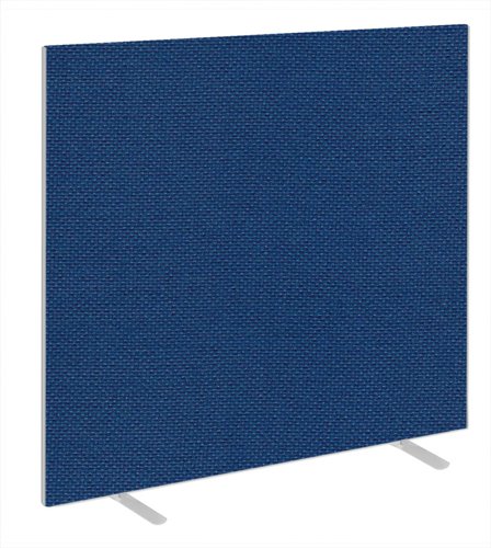 Impulse Plus Oblong 1650/1500 Floor Free Standing Screen Powder Blue Fabric Light Grey Edges