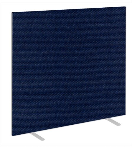 Impulse Plus Oblong 1650/1500 Floor Free Standing Screen Royal Blue Fabric Light Grey Edges