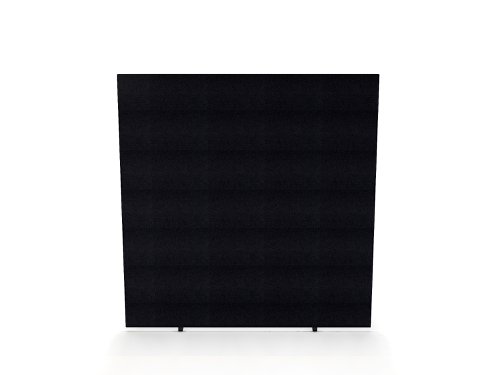 Impulse Plus Oblong 1650/1600 Floor Free Standing Screen Black Fabric Light Grey Edges