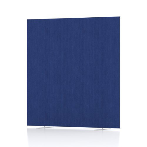 Impulse Plus Oblong 1650/1600 Floor Free Standing Screen Powder Blue Fabric Light Grey Edges