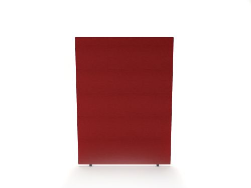 Impulse Plus Oblong 1500/800 Floor Free Standing Screen Burgundy Fabric Light Grey Edges