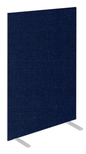 Impulse Plus Oblong 1500/800 Floor Free Standing Screen Royal Blue Fabric Light Grey Edges