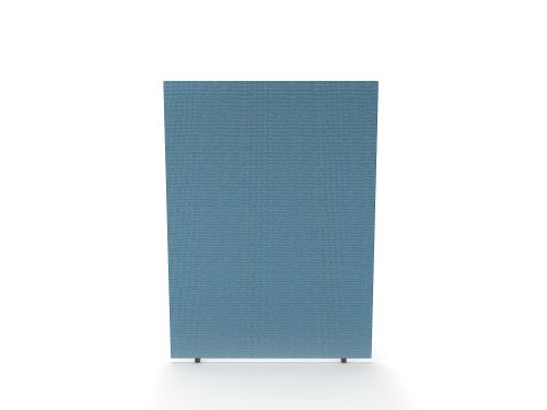 Impulse Plus Oblong 1500/800 Floor Free Standing Screen Sky Blue Fabric Light Grey Edges
