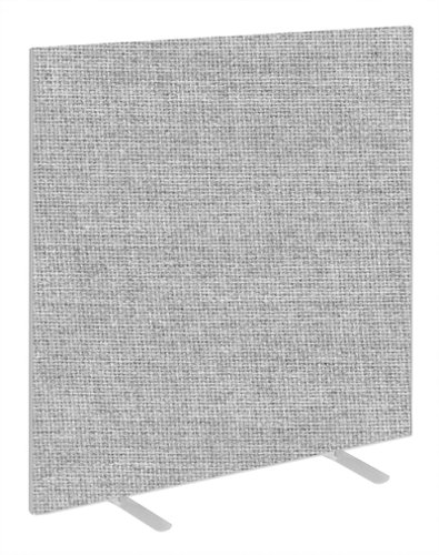 Impulse Plus Oblong 1500/1000 Floor Free Standing Screen Light Grey Fabric Light Grey Edges