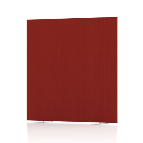 Impulse Plus Oblong 1500/1500 Floor Free Standing Screen Burgundy Fabric Light Grey Edges
