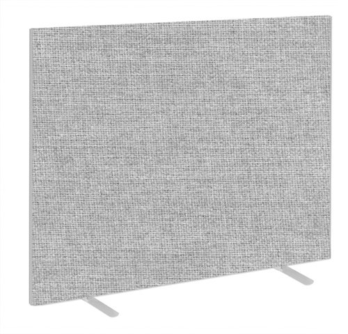Impulse Plus Oblong 1500/1500 Floor Free Standing Screen Light Grey Fabric Light Grey Edges