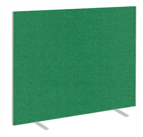 Impulse Plus Oblong 1500/1500 Floor Free Standing Screen Palm Green Fabric Light Grey Edges