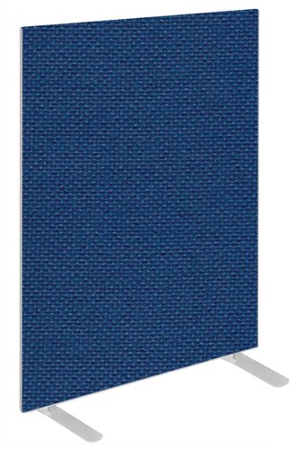 Impulse Plus Oblong 1200/600 Floor Free Standing Screen Powder Blue Fabric Light Grey Edges
