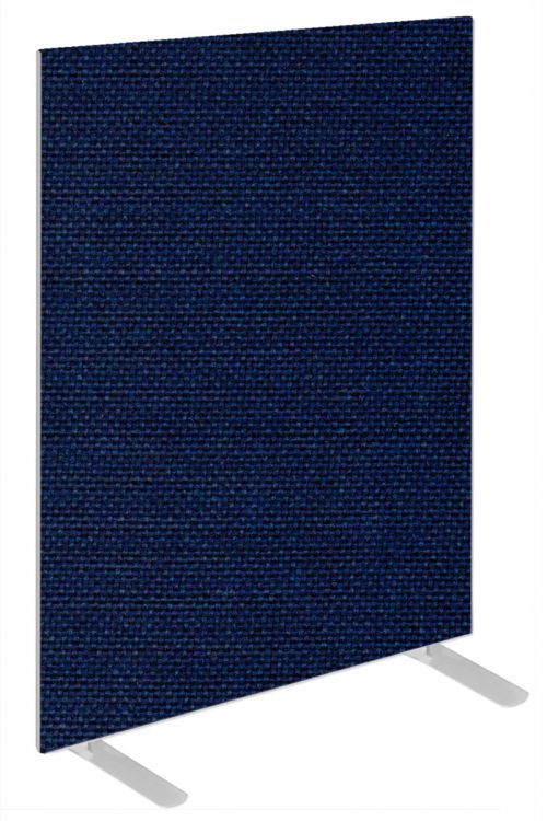 Impulse Plus Oblong 1200/600 Floor Free Standing Screen Royal Blue Fabric Light Grey Edges