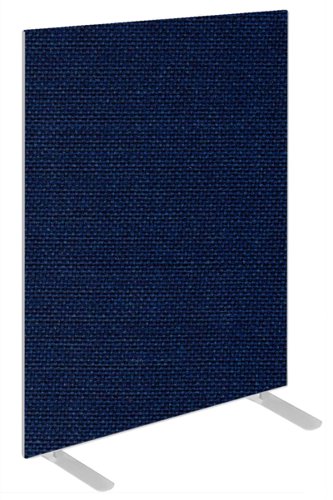 Impulse Plus Oblong 1200/600 Floor Free Standing Screen Royal Blue Fabric Light Grey Edges