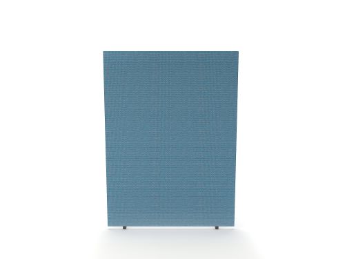 Impulse Plus Oblong 1200/600 Floor Free Standing Screen Sky Blue Fabric Light Grey Edges