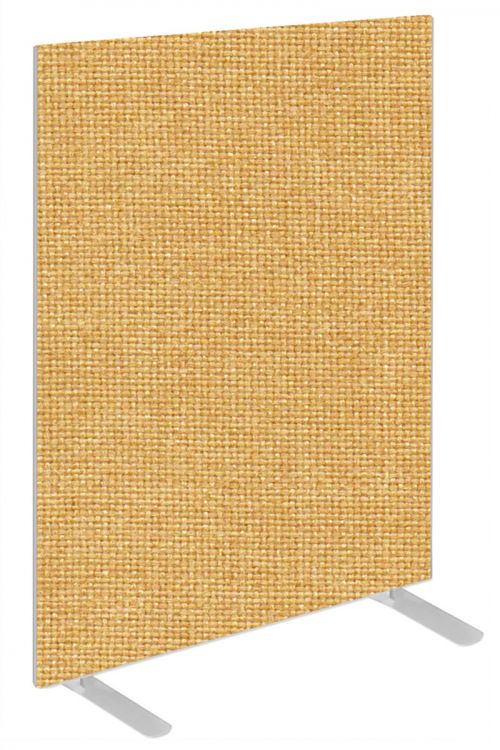 Impulse Plus Oblong 1200/800 Floor Free Standing Screen Beige Fabric Light Grey Edges