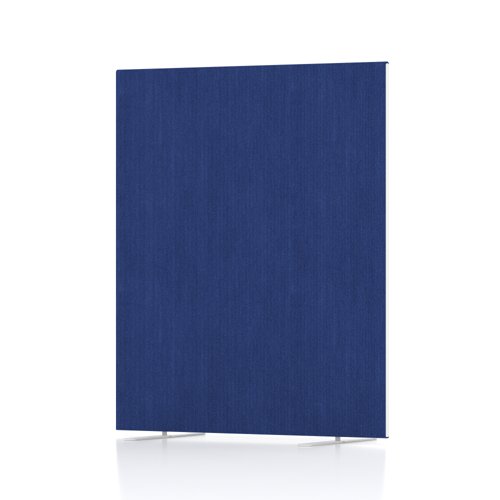 Impulse Plus Oblong 1200/1000 Floor Free Standing Screen Powder Blue Fabric Light Grey Edges