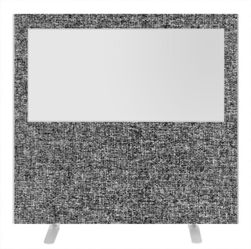 Impulse Plus Clear Half Vision 1500/1600 Floor Free Standing Screen Lead Fabric Light Grey Edges