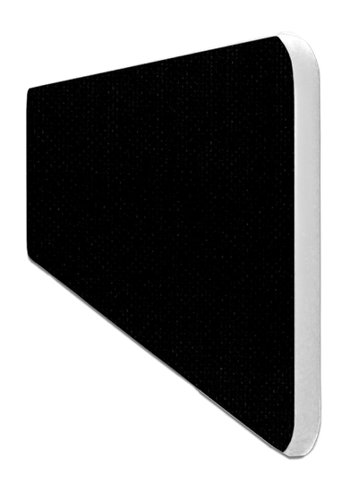 Impulse Plus Oblong 400/600 Desktop Screen Rounded Corners Black Fabric Light Grey Edges