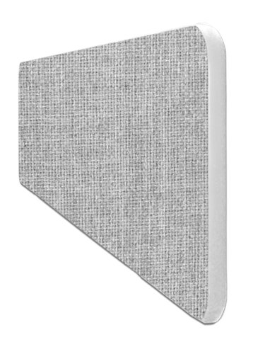 Impulse Plus Oblong 400/600 Desktop Screen Rounded Corners Light Grey Fabric Light Grey Edges