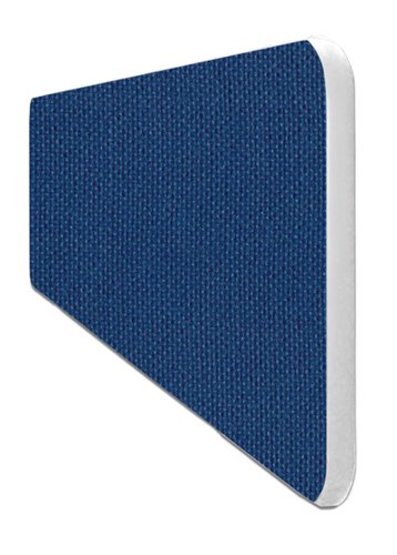 Impulse Plus Oblong 400/600 Desktop Screen Rounded Corners Powder Blue Fabric Light Grey Edges