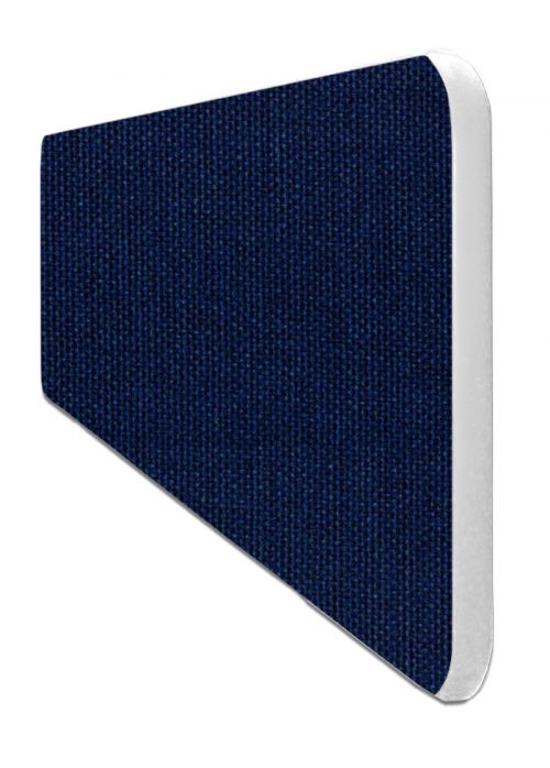 Impulse Plus Oblong 400/600 Desktop Screen Rounded Corners Royal Blue Fabric Light Grey Edges