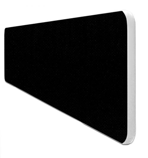 Impulse Plus Oblong 400/1000 Desktop Screen Rounded Corners Black Fabric Light Grey Edges
