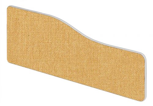 Impulse Plus Wave 400/1000 Desktop Screen Rounded Corners Beige Fabric Light Grey Edges
