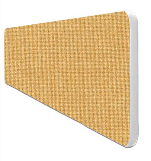 Impulse Plus Oblong 400/1200 Desktop Screen Rounded Corners Beige Fabric Light Grey Edges