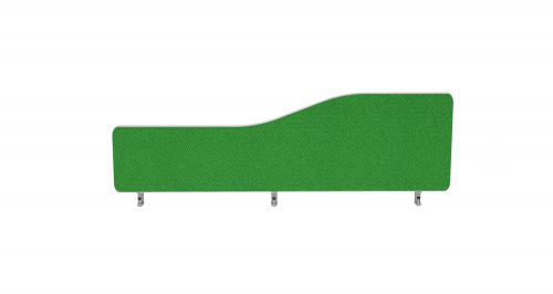 Impulse Plus Wave 400/1200 Desktop Screen Rounded Corners Palm Green Fabric Light Grey Edges