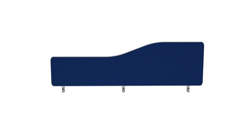 Impulse Plus Wave 400/1200 Desktop Screen Rounded Corners Powder Blue Fabric Light Grey Edges