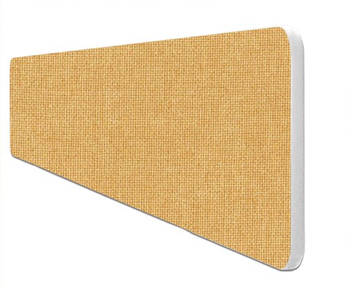 Impulse Plus Oblong 400/1500 Desktop Screen Rounded Corners Beige Fabric Light Grey Edges