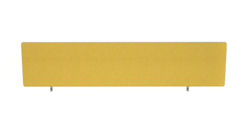 Impulse Plus Oblong 400/1600 Desktop Screen Rounded Corners Beige Fabric Light Grey Edges