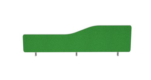 Impulse Plus Wave 400/1600 Desktop Screen Rounded Corners Palm Green Fabric Light Grey Edges