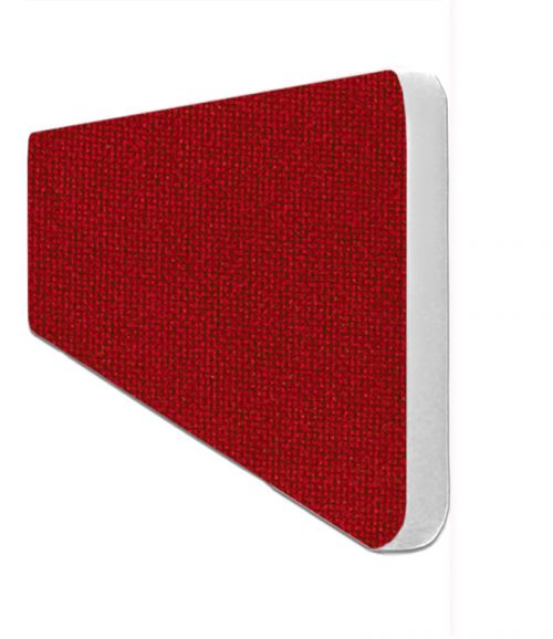 Impulse Plus Oblong 300/600 Desktop Screen Rounded Corners Burgundy Fabric Light Grey Edges