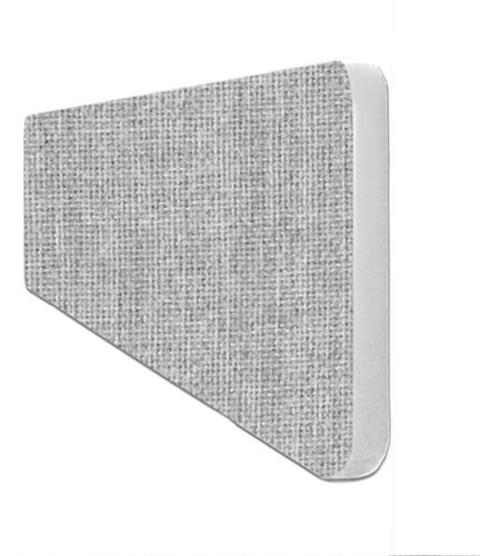 Impulse Plus Oblong 300/600 Desktop Screen Rounded Corners Light Grey Fabric Light Grey Edges